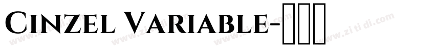 Cinzel Variable字体转换